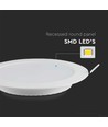 12W Ø17cm LED indbygningspanel - Hul: Ø15,5 cm, Mål: Ø17 cm