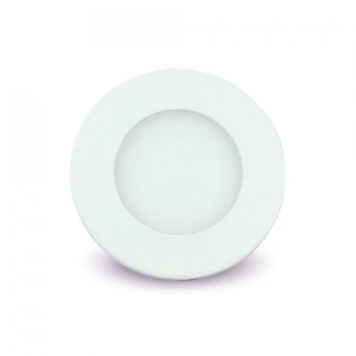 3W Ø8,4cm LED indbygningspanel - Hul: Ø7,3 cm, Mål: Ø8,4 cm