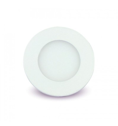 3W Ø8,4cm LED indbygningspanel - Hul: Ø7,3 cm, Mål: Ø8,4 cm