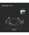 2-pak MR16/GU10 Downlight kit - Uden lyskilde, sort, Hul: Ø6,3 cm, Mål: Ø8 cm