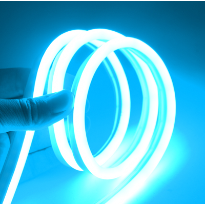 Billede af Lyseblå 8x16 Neon Flex LED - 5 meter, 8W pr. meter, IP67, 12V