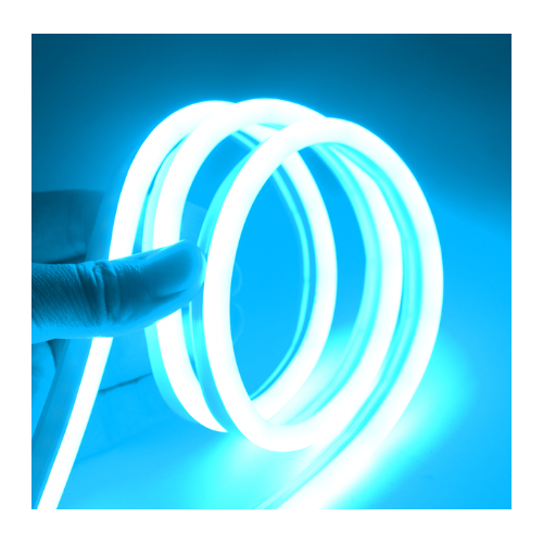 5m 8W/m Lyseblå 8x16 Neon Flex LED - 12V DC, IP67