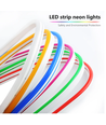 Lyseblå 8x16 Neon Flex LED - 5 meter, 8W pr. meter, IP67, 12V