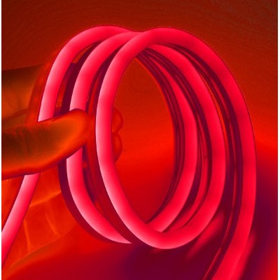 Billede af Rose rød 8x16 Neon Flex LED - 5 meter, 8W pr. meter, IP67, 12V