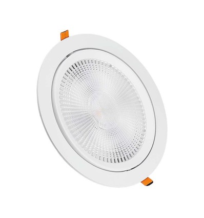 V-Tac 30W LED spotlight - Hul: Ø19,5 cm, Mål: Ø22,5 cm, 3,8 cm høj, Samsung LED chip, 230V