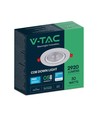 V-Tac 30W LED spotlight - Hul: Ø19,5 cm, Mål: Ø22,5 cm, 3,8 cm høj, Samsung LED chip, 230V