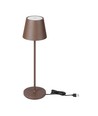 V-Tac opladelig bordlampe, trådløs - Cortenfarvet, IP54 udendørs bordlampe, touch dæmpbar, model mini
