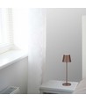 V-Tac opladelig bordlampe, trådløs - Cortenfarvet, IP54 udendørs bordlampe, touch dæmpbar, model mini