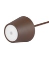 V-Tac opladelig bordlampe, trådløs - Cortenfarvet, IP54 udendørs bordlampe, touch dæmpbar, model mini