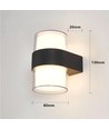 LED væglampe med op/ned lys - 9W, IP65, udendørs