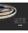 V-Tac 14W/m CCT LED strip - 5m, IP20, 120 LED pr. meter, 24V