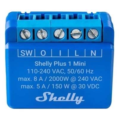 Billede af Shelly Plus 1 Mini - WiFI relæ med potentialfrit kontaktsæt (230VAC)