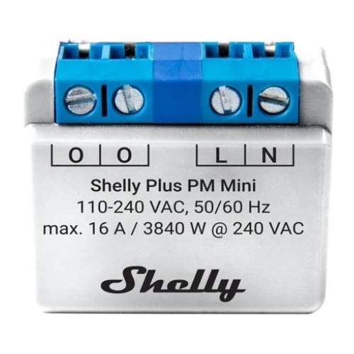 Shelly Plus PM Mini - WiFI effektmåler uden relæ (230VAC)