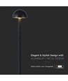 Outlet: V-Tac opladelig 3i1 bordlampe - Sort, IP20, touch dæmpbar, model mini