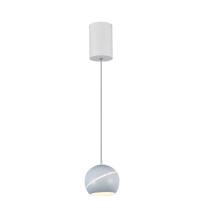 LED lampe - Ø12cm, Hvid, flot loftlampe, inkl. ophæng