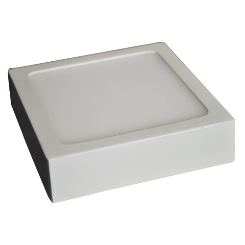 Outlet: 12W LED loftslampe - 14 x 14cm, Højde: 2,4cm, hvid kant