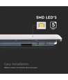 150cm 48W vandtæt komplet LED armatur, Gennemfortrådet - 5760lm, 120lm/W, IP65