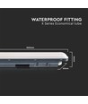 V-Tac vandtæt 48W komplet LED armatur - 150 cm, 120lm/W, gennemfortrådet, IP65, 230V