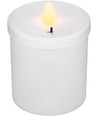LED gravstenslys - Rød, 12 cm høj, IP44 udendørs, batteri