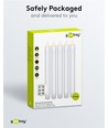 5-pak hvide LED stearinlys inkl. fjernbetjening - Batteri