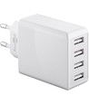 Goobay 30W USB oplader, 4 porte - USB-A, Hvid
