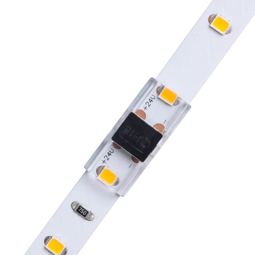 Samler til 10mm LED-strip - Tynd, IP20, til enkeltfarvede strips, til aluprofiler, strip til strip