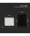 6W Solcelle projektør LED - IP65, Sort, inkl. solcelle, fjernbetjening, indbygget batteri