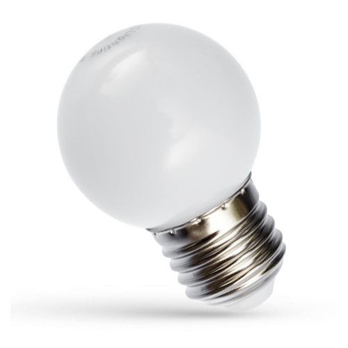 Spectrum 1W LED dekorationspære - Hvid, G45, E27