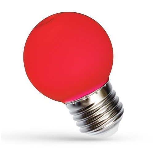 Spectrum 1W LED dekorationspære - Rød, G45, E27