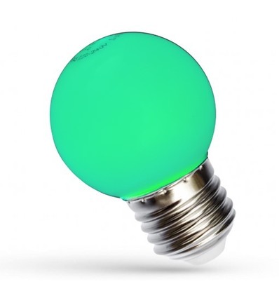 Spectrum 1W LED dekorationspære - Grøn, G45, E27