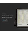30W Solcelle projektør LED - IP65, Sort, inkl. solcelle, fjernbetjening, indbygget batteri