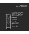 V-Tac 12W Solcelle projektør LED - Sort, inkl. solcelle, fjernbetjening, IP65