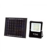 V-Tac 100W Solcelle projektør LED - Sort, inkl. solcelle, fjernbetjening, IP65