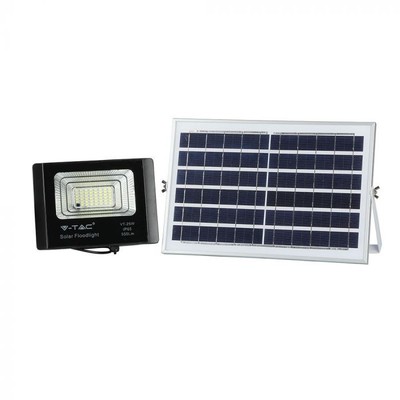 Billede af V-Tac 12W Solcelle projektør LED - Sort, inkl. solcelle, fjernbetjening, IP65 - Kulør : Neutral