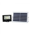 Outlet: V-Tac 12W Solcelle projektør LED - Sort, inkl. solcelle, fjernbetjening, IP65