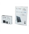 Outlet: V-Tac 12W Solcelle projektør LED - Sort, inkl. solcelle, fjernbetjening, IP65