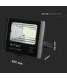 Outlet: V-Tac 12W Solcelle projektør LED - Sort, inkl. solcelle, fjernbetjening, IP65