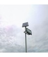 Outlet: V-Tac 12W Solcelle projektør LED - Sort, inkl. solcelle, fjernbetjening, IP65