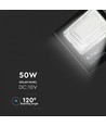50W Solcelle projektør LED - IP65, Sort, arbejdslampe, inkl. solcelle, fjernbetjening
