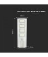 V-Tac 50W Solcelle gadelampe LED - Inkl. solcelle, fjernbetjening, IP65