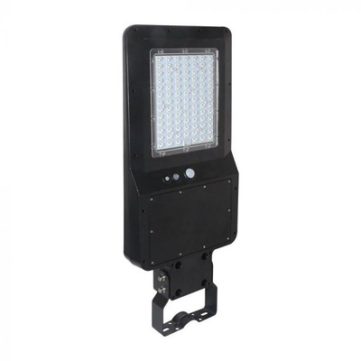 Se V-Tac 40W Solcelle gadelampe LED - Sort, inkl. solcelle, fjernbetjening, sensor, IP65 - Kulør : Neutral hos LEDProff DK