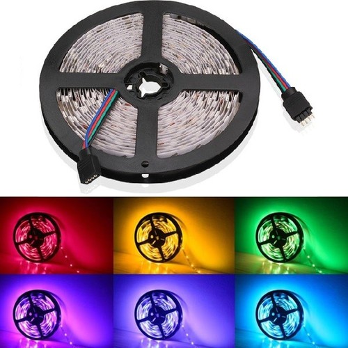 V-Tac 4,8W/m RGB stænktæt LED strip - 5m, 30 LED pr. meter