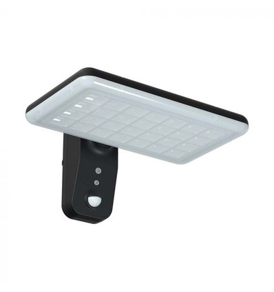 V-Tac 15W Solcelle væglampe LED - Sort, sensor, IP65