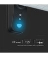 15W Solcelle væglampe LED - IP65, sort, sensor