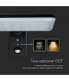 15W Solcelle væglampe LED - IP65, sort, sensor