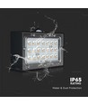 3W Solcelle væglampe LED - IP65, sort, sensor