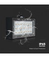 V-Tac 3W Solcelle væglampe LED - Sort, sensor, IP65