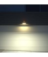 3W Solcelle væglampe LED - IP65, sort, sensor