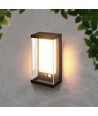 1W Solcelle væglampe LED - IP54, sort, sensor