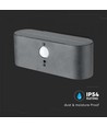 2.5W Solcelle væglampe LED - IP54, sensor, justerbar spredning